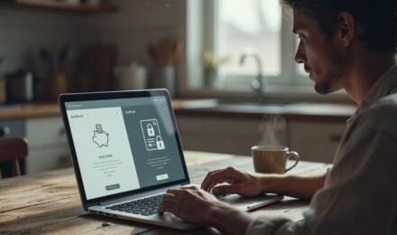 Person comparing high-yield savings account and CD options on a laptop for 2026 cash strategy